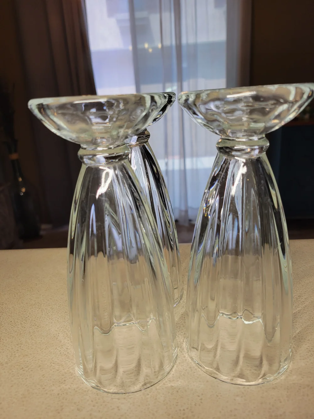 Set of 4 Vintage Clear Glass Milkshake / Soda Fountain Glasses - 12oz